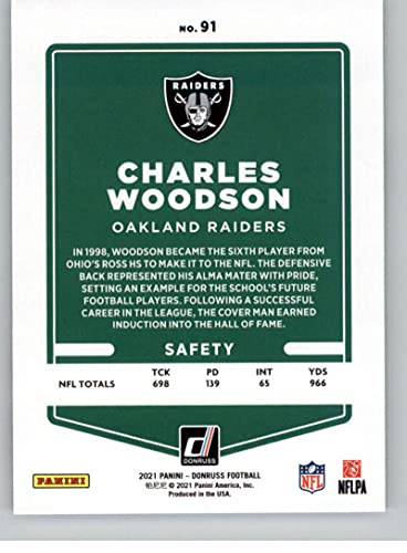 2021 Donruss #91 Charles Woodson Oakland Raiders NM-MT NFL Football