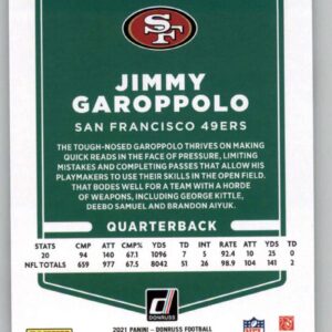 2021 Donruss #53 Jimmy Garoppolo San Francisco 49ers NFL Football Card NM-MT