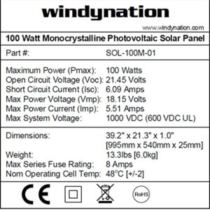 WindyNation 300 Watt Monocrystalline Solar Panel Kit + 1500W VertaMax Power Inverter + 300ah AGM Deep Cycle Battery for RV, Boat, Off-Grid 12 Volt Battery Systems