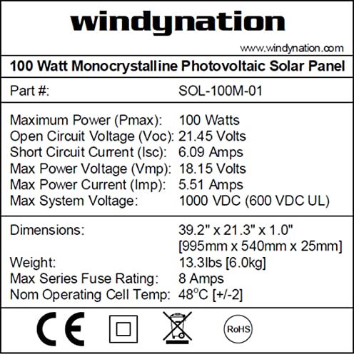 WindyNation 300 Watt Monocrystalline Solar Panel Kit + 1500W VertaMax Power Inverter + 300ah AGM Deep Cycle Battery for RV, Boat, Off-Grid 12 Volt Battery Systems