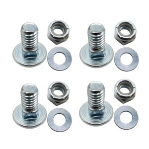 4pk 710-0451 712-04063 replacement skid shoe bolts carriage bolts nuts and washers kit kit for cub cadet mtd snow blower skid shoes 784-5580 712-04063 736-0242 (5/16-18)-3/4"