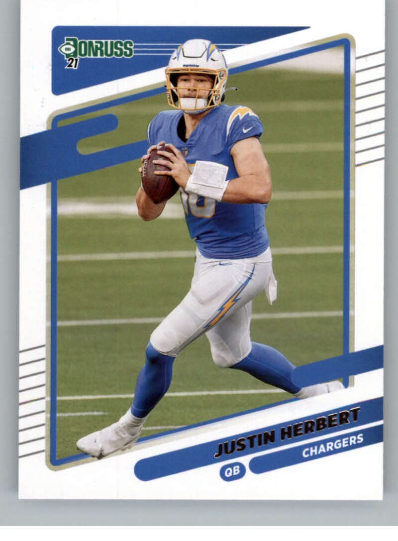 2021 Donruss #70 Justin Herbert Los Angeles Chargers NFL Football Card NM-MT