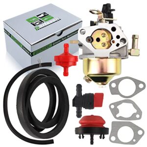 partszen 951-14024 carburetor with 754-0419 belt for mtd cub cadet troy bilt 751-11193 951-11193 951-14024a carb new with primer bulb with fuel line filter with shut off valve