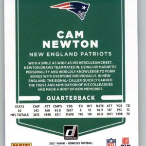 2021 Donruss #46 Cam Newton New England Patriots NFL Football Card NM-MT