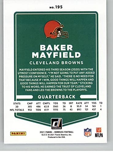 2021 Donruss #195 Baker Mayfield Cleveland Browns NFL Football Card NM-MT