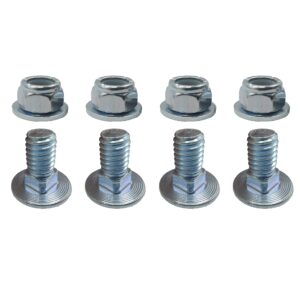 missiscily 4-pack 784-5581a (5/16-18) 5/8" carriage bolts nuts kit fits mtd shave plate scraper bar 790-00120-0637 snow blowers