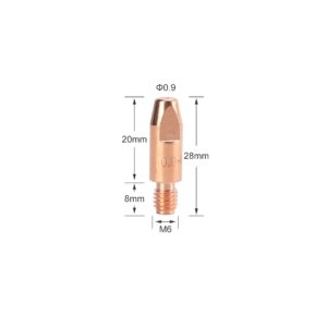 hynade MIG Torch Contact Tip For Mig Welding Torch, Mig Welder, Tweco Binzel or Clarke, 0.035, 10-Pack,Copper (0.035'' (0.9mm)