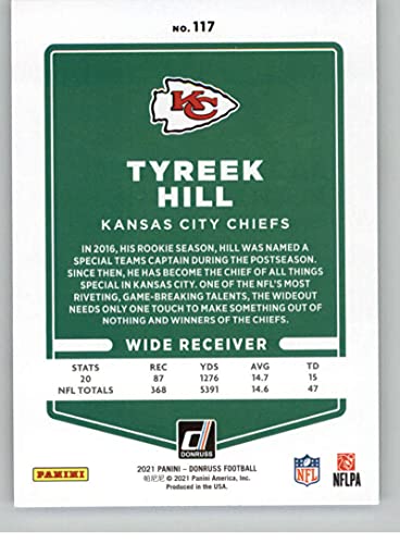 2021 Donruss #117 Tyreek Hill Kansas City Chiefs NFL Football Card NM-MT