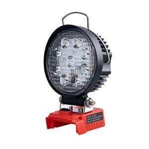 WITLIGHT Cordless LED Light for Milwaukee 18v Battery (Battery NOT Included) LED Work Light with Type-C Quick Charging Wide Beam Flood Light with Low Voltage Protection