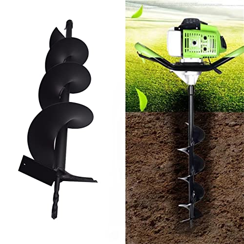 mitoharet 6Inch Auger Drill Bit, Planting Garden Auger Planter Garden Drill Bit Post Hole Rapid Planter Compatible Auger Machine Head with 3/4In Shaft