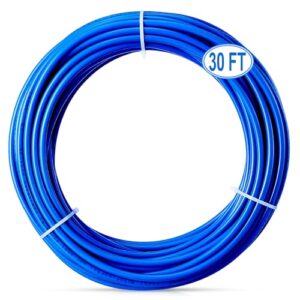 purenat 30ft 1/4 inch o.d.ro water tubing,nsf certified pipe for ro(reverse osmosis) water purifier filter system,bpa free flexible plastic hose(blue)