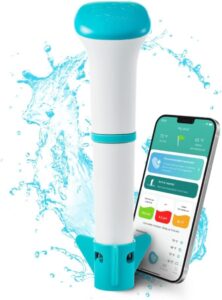 iopool smart water monitor - works for chlorine & bromine pools, hot tubs, & swim spas - gives precise dosage recommendations.