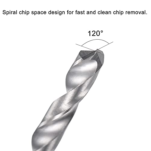 uxcell Carbide Twist Drill Bits 3.3mm, Metric Spiral Flutes Straight Shank Tungsten Steel Drilling Tool for Stainless Steel Alloy Metal