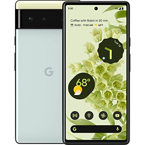 Google Pixel 6-5G Android Phone - Unlocked Smartphone with Wide and Ultra Wide Lens - 128 GB - Sorta Seafoam (Renewed)