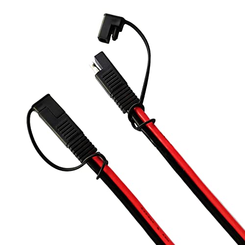 Magiktech 1.6/3.3/6.5/13/25 FT SAE to SAE Extension Cable 14AWG,SAE Adapter Cable,SAE Ports Wire for Solar Panel Battery Automotive RV Camp Trailer Tractor (1.6FT/0.5M)