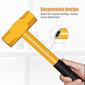 ZUZUAN Sure Strike Drilling/Crack Hammer - 3-Pound Sledge with Hollow Shock Absorbing & No-Slip Cushion Grip