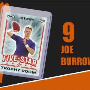 Joe Burrow Football Cards (5) Assorted Bundle - Cincinnati Bengals Trading Card Gift Set