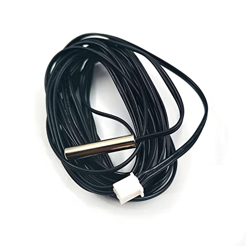 DEVMO 5Pcs NTC 10K 3950 Ohm Waterproof Temperature Sensor Probe Stainless Digital Thermal Sensor Probe Cable Length 2M