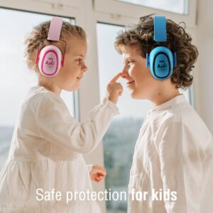 GREEN DEVIL Toddler Ear Protection Safety Ear Muffs Design For Age 3-16 Noise Cancelling SNR 27.4dB Kids Hearing Protection Earmuffs Sensory Headphones for Autism Kids (Blue)