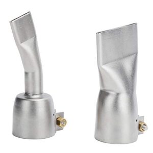 2Pcs Welding Gun Flat Nozzle Hot Air Gun Welding Nozzle 20mm Small+40mm Large Tip for Welder Tool