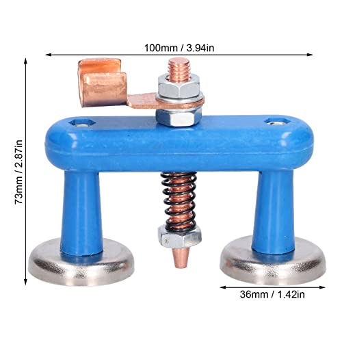 Magnetic Welding Support Clamp Blue Sturdy Strong Suction Convenient Operation Welding Magnet Head