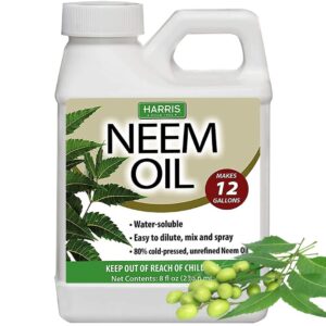 harris neem oil cold pressed water soluble concentrate, makes 12 gallons, 8oz neem-8c