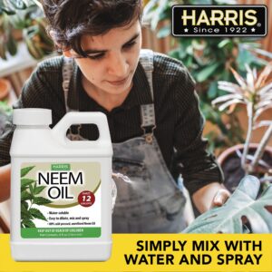 HARRIS Neem Oil Cold Pressed Water Soluble Concentrate, Makes 12 Gallons, 8oz NEEM-8C