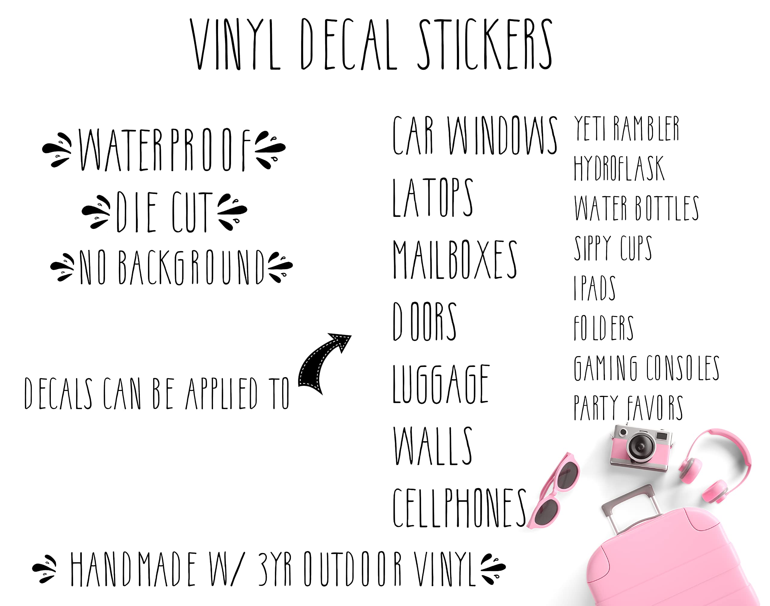 Vinyl Name Decal Stickers Compatible With Laptops, Tumbler Cup, Walls, Kids Cups, Christmas Ornaments, Personalized Gift Box Labels, Hydro Decal Sticker, Can Coolers