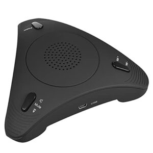 portable conference microphone 360° voice pickup, instant conferencing anywhere, sound-enhanced, intelligent noise reduction, compatible with leading platforms
