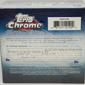 2021 Topps Chrome Sapphire Edition Card Box