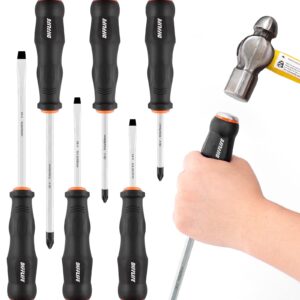 DIFFLIFE Screwdriver Sets Screwdriver Kit 6-Piece, Professional Cushion Grip Insulated Magnetic Tip Electrician Screwdriver Kits (6-Piece)