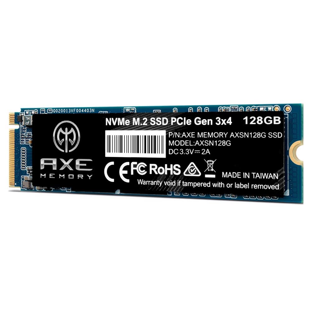 AXE MEMORY 128GB NVMe M.2 2280 PCIe Gen 3x4 Internal SSD Solid State Drive (SSD)