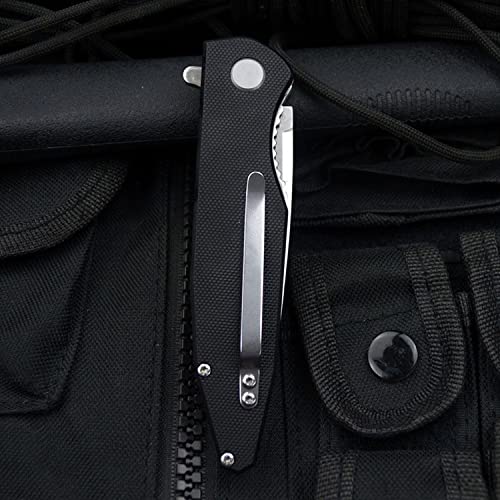 Swiss Eagle Defender Folding Knife EDC 3.62" Steel Balde G10 Tactical Handle Pocket Knife