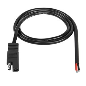 qianrenon 14awg sae connector extension cable sae 2 pin single plug quick connector disconnect plug sae automotive extension cord,for motorcycle,car,tractor 3.3ft/1m