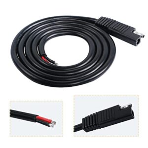 QIANRENON 14AWG SAE Connector Extension Cable SAE 2 Pin Single Plug Quick Connector Disconnect Plug SAE Automotive Extension Cord,for Motorcycle,Car,Tractor 3.3ft/1m