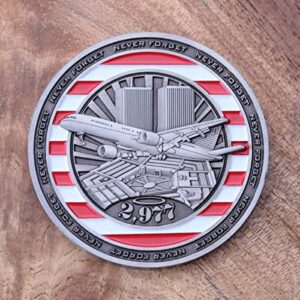 20 Years: Never Forget 9-11 Challenge Coin! 20 Years: Never Forget September 11th 2001. Limited Challenge Coin 2" Designed by Military Veterans