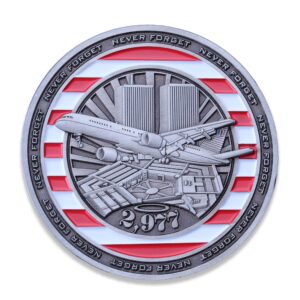 20 Years: Never Forget 9-11 Challenge Coin! 20 Years: Never Forget September 11th 2001. Limited Challenge Coin 2" Designed by Military Veterans