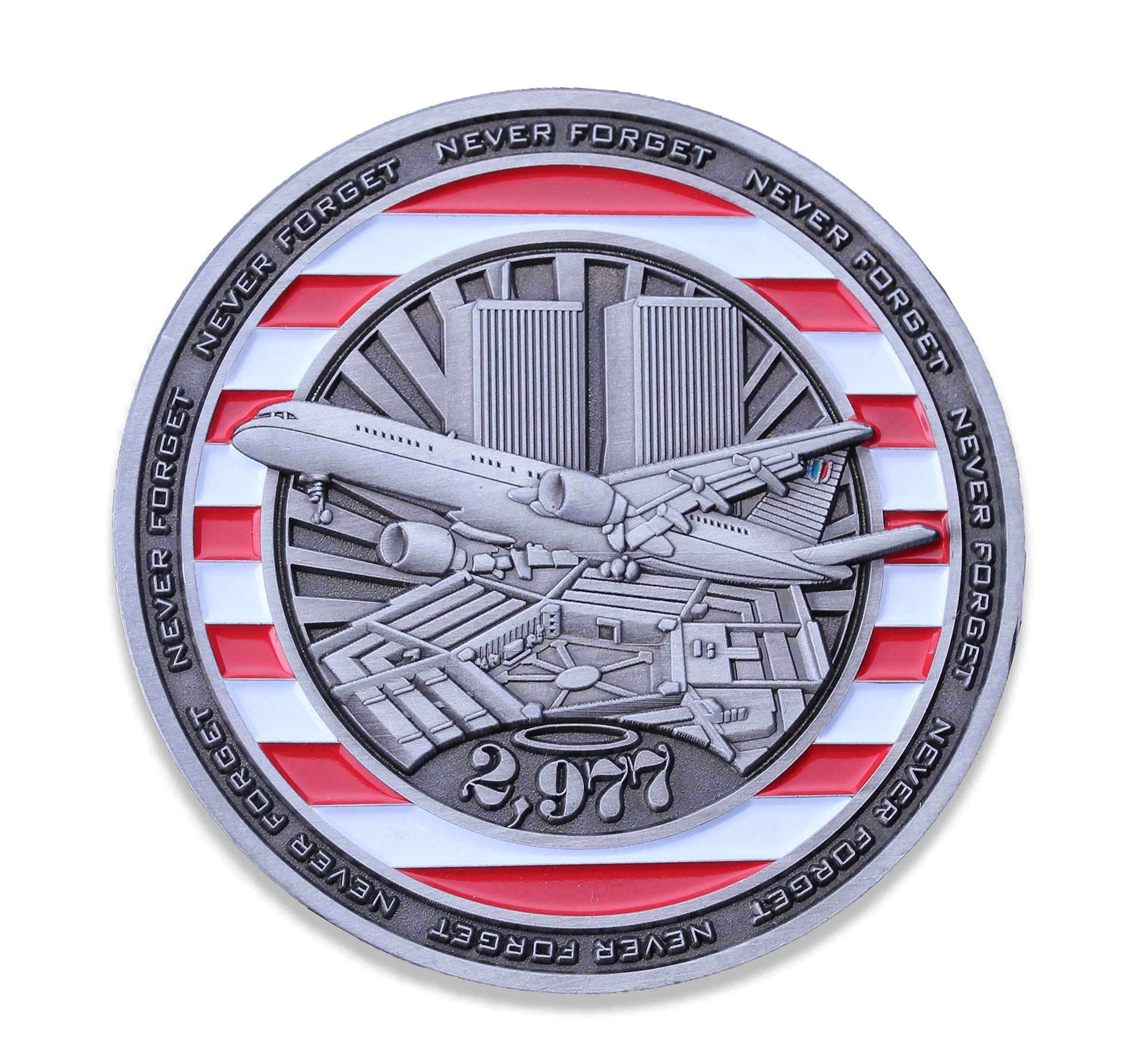 20 Years: Never Forget 9-11 Challenge Coin! 20 Years: Never Forget September 11th 2001. Limited Challenge Coin 2" Designed by Military Veterans