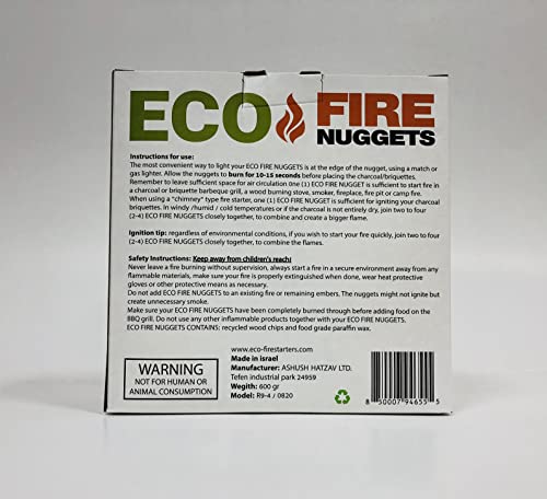 Trenton Gifts Eco Fire Nuggets. Lighting Fire Starters. Safe Natural and Made of 100% Recycled Material. 24 Nuggets