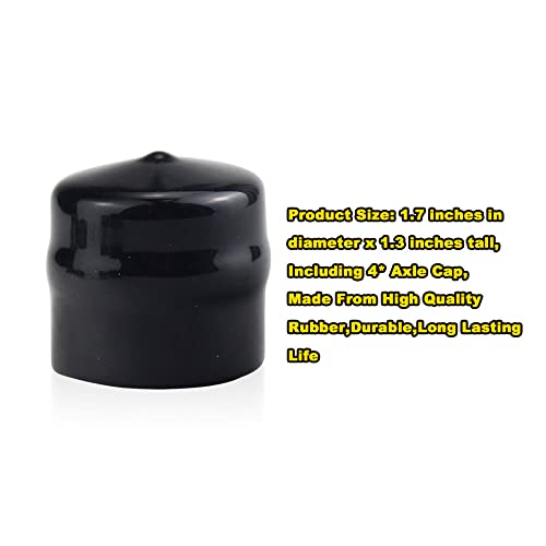 KINTLE 532104757 Rubber Wheel Axle Hub Caps Compatible with Husqvarna Huskee Poulan Crafstman Ryobi Roper Lawn Mower, Tractor, Snow Blower, Replaces 532175039 104757X 104757X428 175039 2118R (Black)