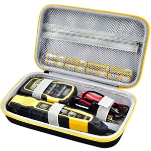 case compatible with klein tools vdv500-820 cable tracer/ probe tone pro kit, mesh pocket for aa batteries, adapter and other accessory kit - black
