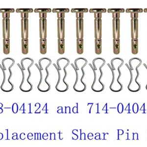 20 Pcs 738-04124A and 714-04040 Shear Pins and Cotter Pins for Cub Cadet MTD Troy Bilt Snow Throwers