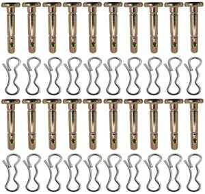 20 pcs 738-04124a and 714-04040 shear pins and cotter pins for cub cadet mtd troy bilt snow throwers