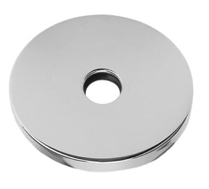 corla 4" modern oversized shower arm flange | universal replacement escutcheon cover plate (chrome)