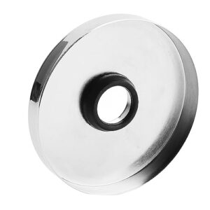 Corla 4" Modern Oversized Shower Arm Flange | Universal Replacement Escutcheon Cover Plate (Chrome)