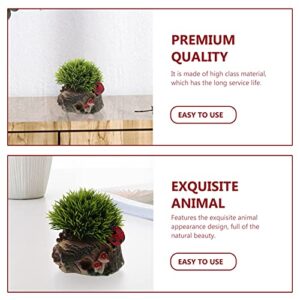 1pc Decorative Succulent Planter Wooden Log Succulent Pot Bonsai Planter Animal Pot Desktop Stand Pots Indoor Pots for Plants Desktop Flowerpot Flower Stand Resin to Climb