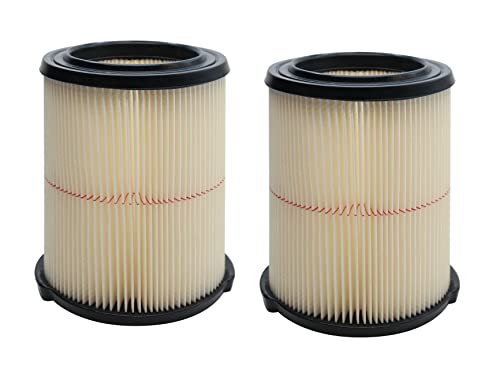 Replacement Filter for Craftsman CMXZVBE38754 9-38754 Red Stripe General Purpose Wet Dry Vac Filter for 5/6/8/12/16/32 Gallon shop vacuums 2Pack