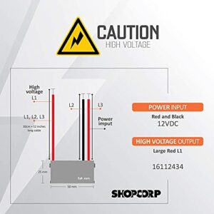 SHOPCORP 12vDC - Variable Density Plasma Negative Ion Generator for DIY Static Grass Applicator