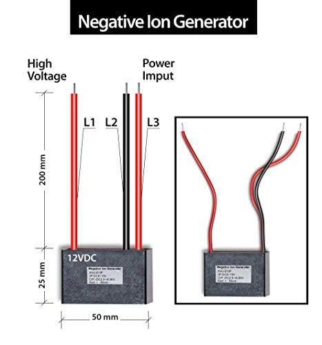 SHOPCORP 12vDC - Variable Density Plasma Negative Ion Generator for DIY Static Grass Applicator