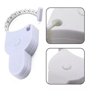 Body Tape Measure, Automatic Retractable Tape Measure, Portable Measuring Tape, Arm Chest, Waist Measurement Tape, Plan Tape Measure.(White)